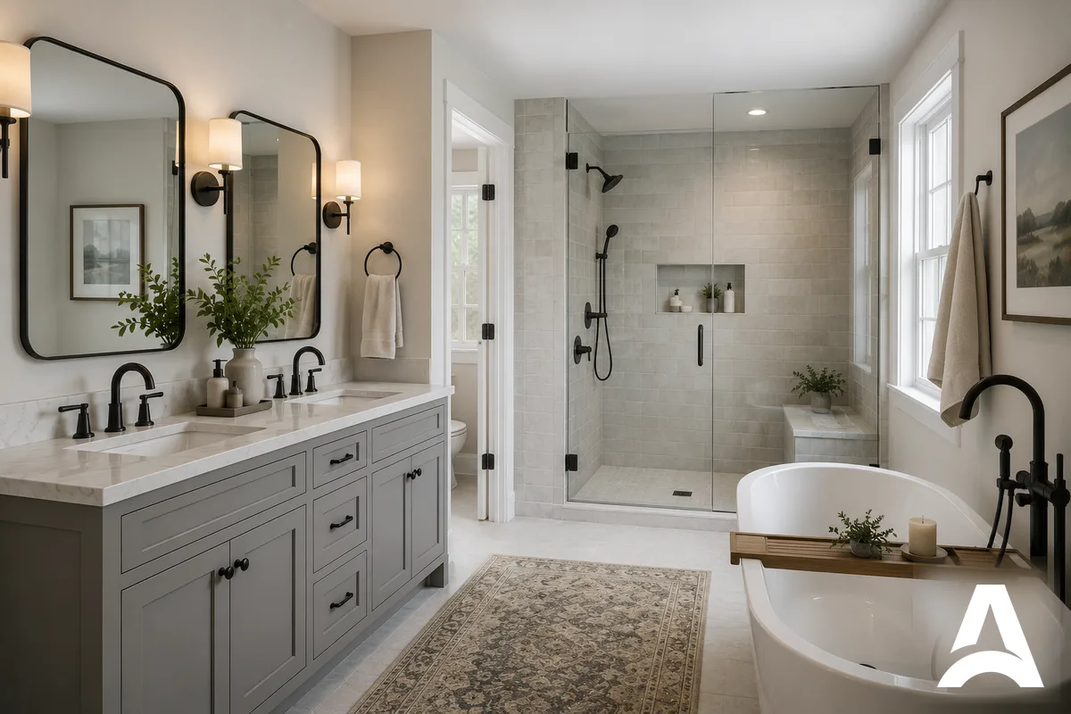Bathroom after complete remodel by ARC